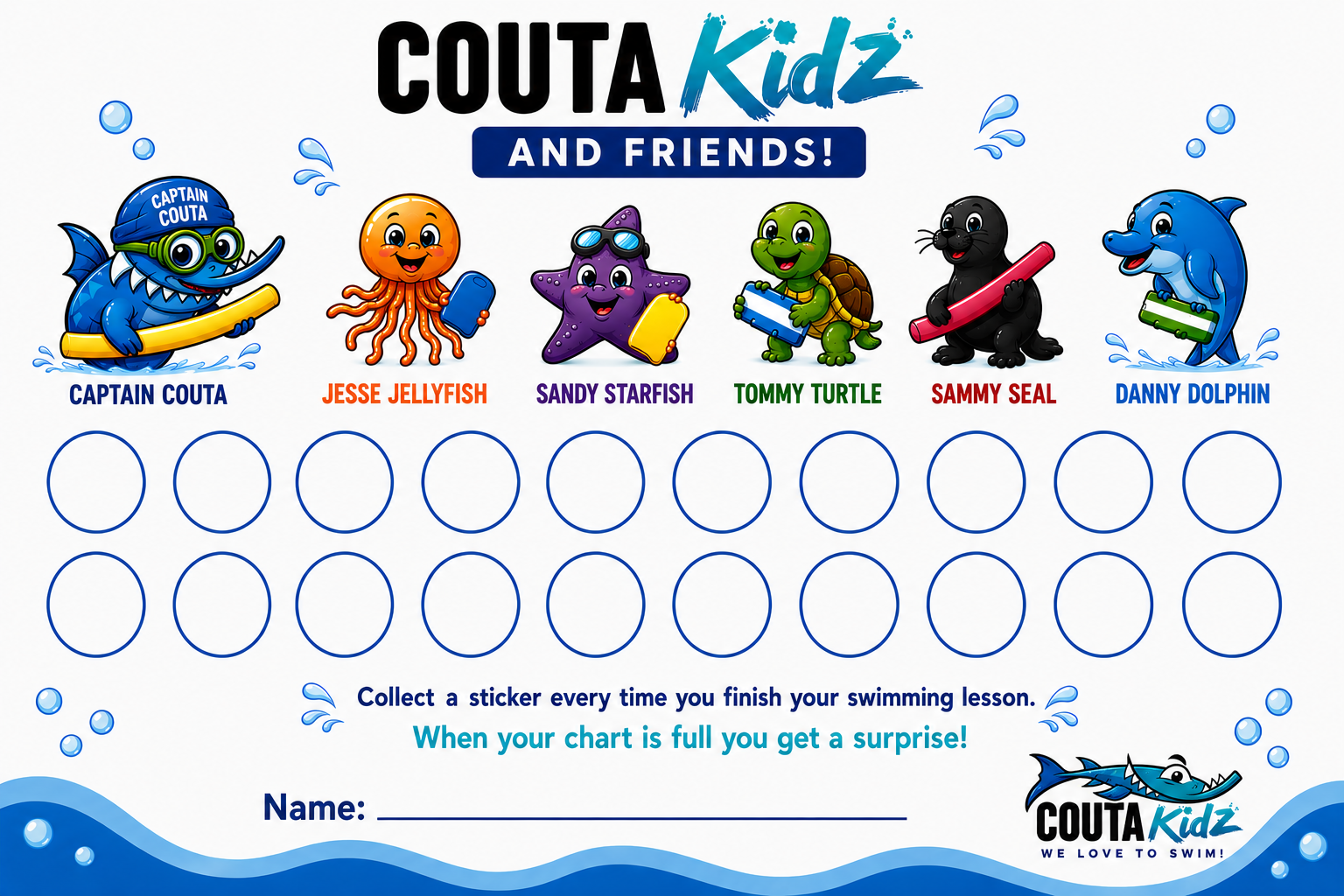 Couta Kidz swimming passport